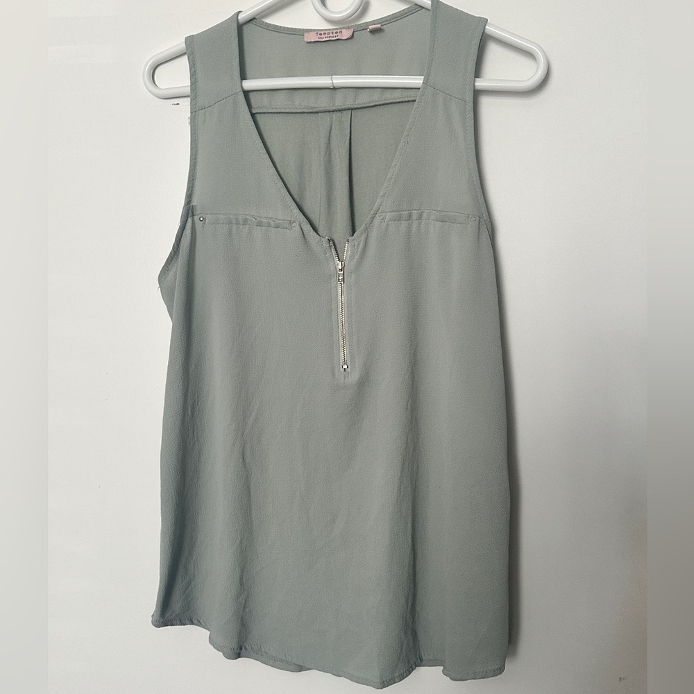Tempted brand seafoam green tank top size L